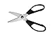 MOJO-HOME Ceramic Scissors Kitchen Utility Office Classroom Cooking Scissors Shears - White Blade/Black Handle
