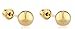 14k Gold Ball Earring Studs with Bolita Screw Back (yellow-gold, 5 Millimeters) (GO-724 (FBM))