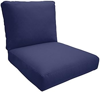 Easy Way Products Knife Edge Sewn Closed Deep Lounge Seating, 26" L x 5" W x 30" H, Fresco Navy