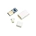cablecc 5set DIY 24pin USB 3.1 Type C USB-C Male Plug Connector SMT Type with 3.5mm SR and Housing Cover White