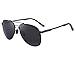 MERRY'S Mens Polarized Aviation Super light Flexible Frame Sunglasses S8716 (Black, 62)