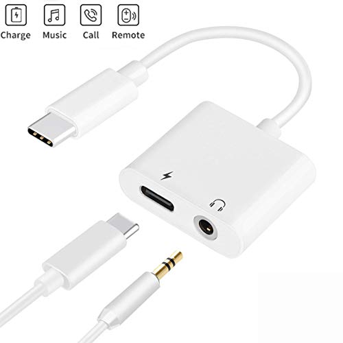 Type-C/USB-C Headphone Adapter Type c/USB c to 3.5mm Headphone Aux Audio and Charger Support Call Volume Control C-Type Charger USB-C to 3.5mm Adapter for Google Pixel 3 XL/3/2/ 2 XL,Samsung S10/9+/8