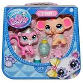 Littlest Pet Shop Monkey &amp; Pink Pet Figure Set with Accessories Series 4 Elephant Spa Pet Pair