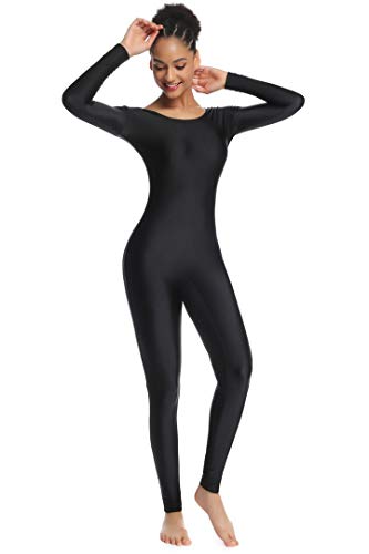 OVIGILY Women's Long Sleeve Unitard Dance Costume Spandex Full Body Suits