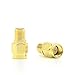 RF design SMA Male Plug to RP-SMA Female 2 Pieces RF coaxial Coax Adapter Coupling Nut Connector Golden