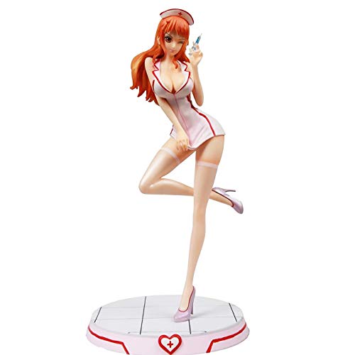 BURNING ONE Piece Nami 33cm Anime Action Figure Heroes Nurse Uniform Temptation - Favorite Gift for 
