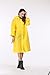 LANSHULAN Womens Unisex Easy Carried Translucent Thicken EVA Raincoat (M(5'-5'5), Yellow)