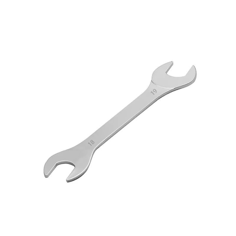 Mcoser Open End Spanner,Super-Thin Open Ended Wrench Flat Spanner,18 * 19MM Double Open Ended Wrench,Chrome Vanadium Steel Wrench,Metric Spanner Set for Mechanic,Repair Bicycle,DIY