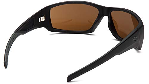 Venture Gear Overwatch Shooting Safety Sunglasses, Black, Bronze Anti-Fog Lens