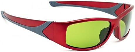 Shade #2 Polycarbonate Glassblowing Glasses in Red Extreme Wrap Safety Frame