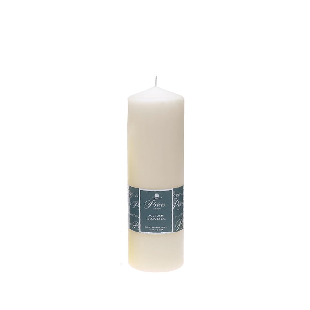 Price's Candles - Altar Candle - 250mm x 80mm - Unscented - Up to 50 Hour Burn Time - Smokeless & Dripless - Ideal for All Occasions