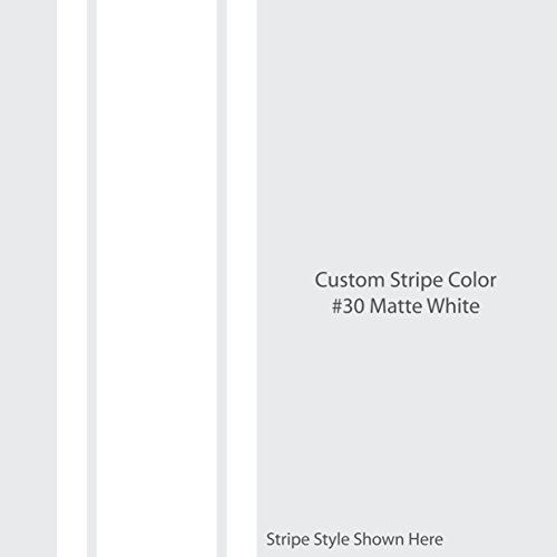 The JIM 7" inch wide Custom Racing Stripes / Color MATTE WHITE / Choose from 22 Stripe Width Options / car truck vehicle vinyl decal / Custom Made By 1060 Graphics (7" W x 72" L)