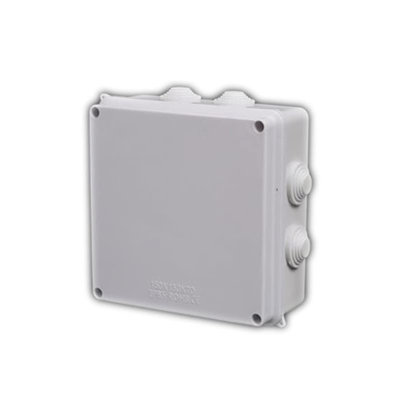 Electrical Junction Box, IP55 Weatherproof Electrical Enclosure Project Instrument Case, Opening Hole Project Box (1Pcs - 150 x 150 x 70mm)