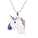 Artvine Unicorn Necklace Baby Girl Birthday Gifts Pandent Necklace Unicorn Pandent(Style 1)