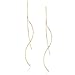 Wave Chain Bended Twisted Linear Chain Threader Drop Dangle Earrings by Lovey Lovey (Gold)