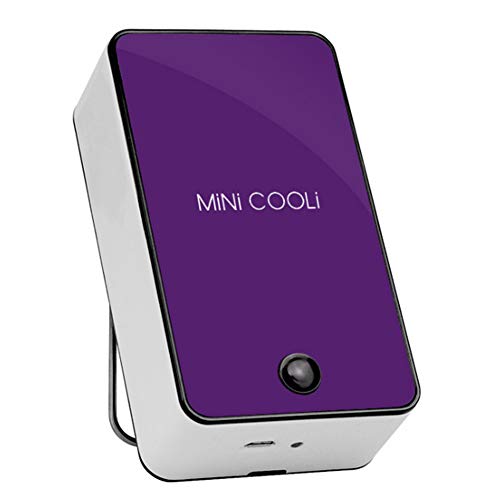 lightclub Mini Small Portable USB Powered Rechargeable Mini Small Handheld Outdoor Portable Travel Super Mute Air Conditioner Cooling Fan Blow Dryer for Eyelash Extension Purple