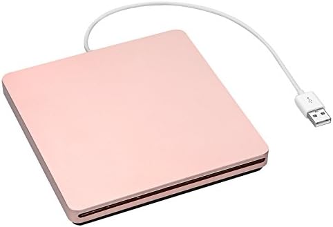 Emmaky CD DVD Drives Latest USB 2.0 Slot External DVD Player Writer Portable CD/DVD Burner Super Drive For Mac,Laptop, PC ,Windows 2000/XP/VISTA/7/8/10 OS System(Pink)