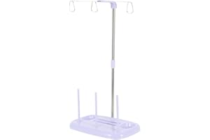 Purple 3-Spool Thread Stand for Sewing Machines - Overlock Machine Thread Holder with Stable Base, Compatible with Most House