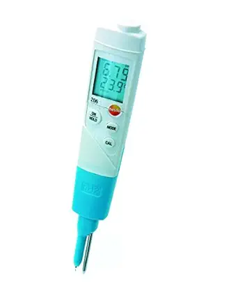 Testo 0563 2062 Compact pH2 Meter Instrument Kit, 0 to 14 pH Range, +/-0.02 pH Accuracy, 0.01 pH Resolution