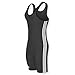adidas Wrestling 3 Stripes Singlet - Black/White - Large