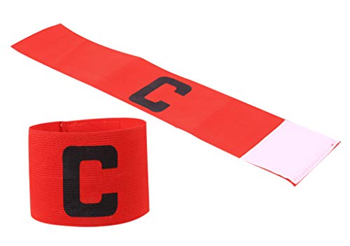 Ylucky 5 Pack Soccer Armband Captain Arm Band Anti-Skid Team Long Armbands Nylon Elastic Arm Sweatbands for Gymnastics Basketball Tennis Football