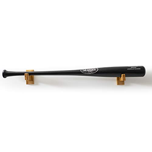 Cypress Sunrise Baseball Bat Display Case Wall Mount Horizontal Rack Brackets Hanger Holder I Bamboo Finish I Protective Felt I Hidden Hardware Included I Easy Installation - Thumbnail 6