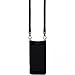 Bandolier [Emma] Phone Case and Strap Compatible w/iPhone 8, iPhone 7 & iPhone 6 - Black Leather + Pewter Hardware + Detachable Crossbody Purse Belt. Secure Snapback Wallet Shell to Hold Handsfree.