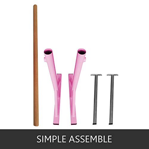 Popsport Ballet Barre Dance Barre Fitness Ballet Bar Portable Freestanding Heavy Duty Dancing Stretching Ballet Barre Portable for Home(5FT,Pink) - Thumbnail 4