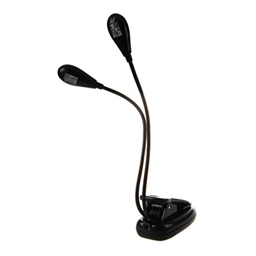 Super 2 Dual Arm White LED Music Stand Light Lamp New