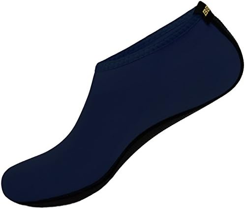 SHOESKISS Barefoot Water Skin Shoes Aqua Socks For Beach Swim Surf Yoga Exercise (1. S(W:5-6, US Kids:3-4), Navy)