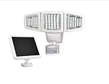Sunforce 82123 120-LED Triple Head Solar Motion Light, 1000 Lumen Super Bright, 30 Detection Distance, 180 Degree Range, Fully Weather Resistant, Garage Mount, Home or Shed Exterior