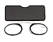SOOLALA Women Men Go Everywhere SOS Pince Nez Style Nose Resting Pinching Portable Wallet Eye Glasses, Black, +2.5x