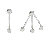 Stud Jacket Earrings 925 Sterling Silver Chic Bead Ball Back Cuffs Stud Earring Sets for Women Girls