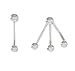 Stud Jacket Earrings 925 Sterling Silver Chic Bead Ball Back Cuffs Stud Earring Sets for Women Girls