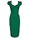 MUXXN Women's 50s 60s Vintage Casual Cap Sleeve Office Pencil Dress