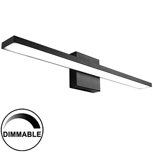 Ralbay 24 inch Dimmable Black LED Modern Vanity Light 24W Frosted