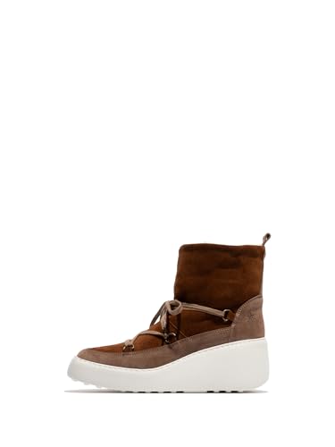 Fly London DERE725FLY, Fashion Boot Mujer, Taupe/Camel, 35 EU