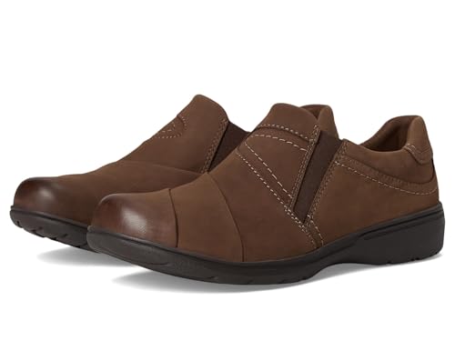Clarks Collection Women's Carleigh Abby Loafer, Mushroom Nubuck, 9 M US