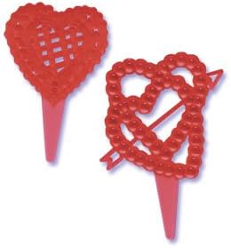 24 ~ Valentine's Silhouette Heart Picks ~ Designer Cake/Cupcake Topper ~ New!!!!!