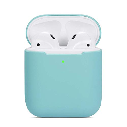 ZALU Compatible for AirPods Case, 0.8mm Ultra-Thin Version, Premium Protective Silicone Cover Skin for AirPods Charging Case (Mint Green)