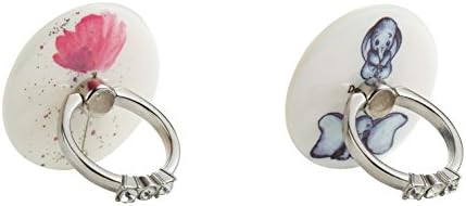 Phone Ring holder, 2 Pack Finger Ring Stand 360° Rotation Phone Grip Kickstand Universal Smartphone Ring for iPhone X,Samsung Galaxy S9 Plus Tablets and iPads. (a flower + Dumbo)