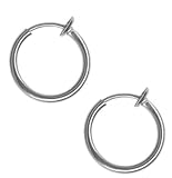 No Holes! Fake, Non Piercing Spring Hoops (Lip, Ears, Nose) Clip on By Eg Gifts by EG GIFTS