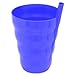 Green Direct Cup With Straw 10 oz. Plastic Cup with Built in Straw for Kids Assorted Colors Pack of 8