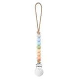 Ryan & Rose Beaded Pacifier Mini Cutie Clip (River, Gentry)
