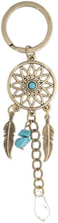 Joy of Giving Dreamcatcher Keyring (Gold Tone Turquoise)