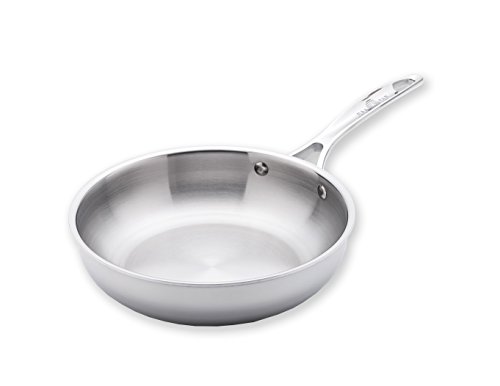 Click Here to See More Images USA Pan Cookware 5-Ply Stainless Steel 8 Inch Sauté Skillet, Oven and Dishwasher Safe, Made in the USA
