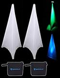(2) Rockville RSC7W White Tripod PA Speaker Stand Scrims Cloth 360 Degree Cover