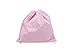 Extra Large 13.5 x 13.5in Girly Pink Drawstring Velvet Hair Dryer Bag- Gift- Ideal Storage For Curling Irons, Straighteners,Toiletry, and Brushes - Airbnb, Yoga Class, Gym Organizer Bag