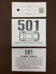3 Part Valet Parking Tickets (10000 Tickets) on