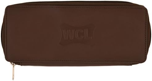 WCL Leather Zip Around 6 Hook Key Case Holder Wallet